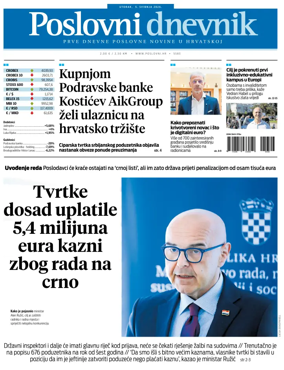 Cover of Poslovni Dnevnik