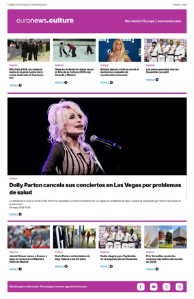 Cover of Euronews Culture and Sport (Spanish) Compiled Edition