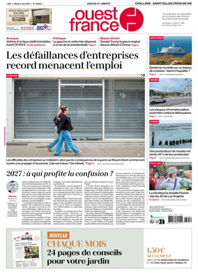 Cover of Ouest France (Challans / Saint-Gilles-Croix-de-Vie)