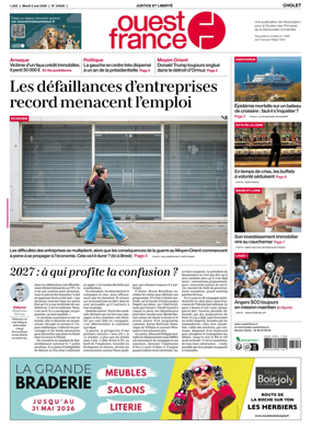 Cover of Ouest France (Cholet)