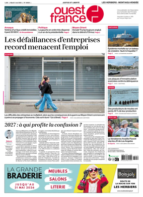 Cover of Ouest France (Les Herbiers / Montaigu)