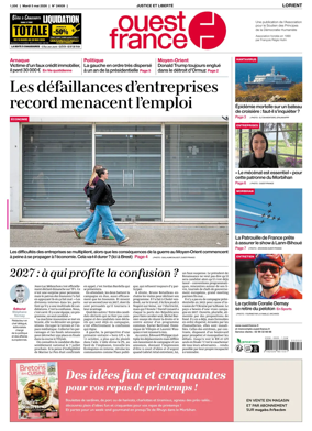 Cover of Ouest France (Lorient)