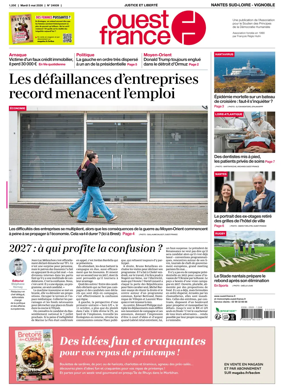 Cover of Ouest France (Nantes / Sud-Loire / Vignoble)