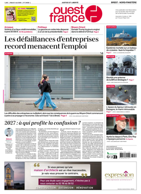 Cover of Ouest France (Nord-Finistere)