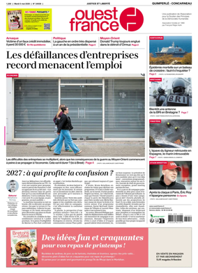 Cover of Ouest-France (Quimperle Concarneau)