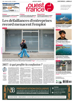 Cover of Ouest-France (Saint-Brieuc Lamballe)