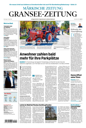 Cover of Gransee-Zeitung