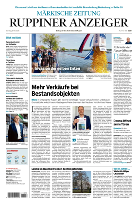 Cover of Ruppiner Anzeiger
