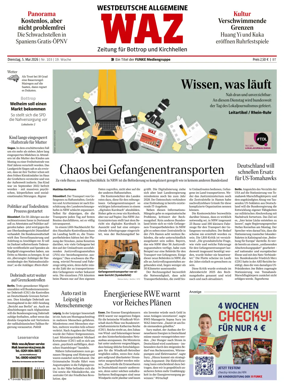 Cover of Westdeutsche Allgemeine Zeitung (Bottrop)