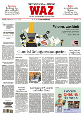 Cover of Westdeutsche Allgemeine Zeitung (Gelsenkirchen)