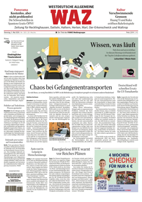 Cover of Westdeutsche Allgemeine Zeitung (Recklinghausen)