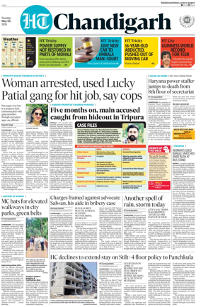 Cover of Hindustan Times (Chandigarh) - Live