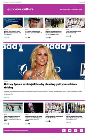 Cover of Euronews Culture and Sport Compiled Edition
