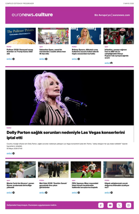 Cover of Euronews Culture and Sport (Turkish) Compiled Edition
