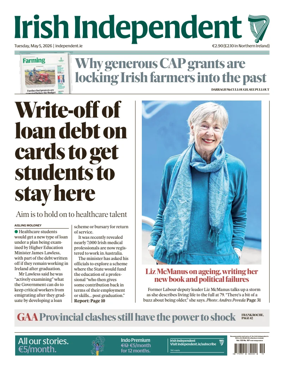 Cover of Irish Independent