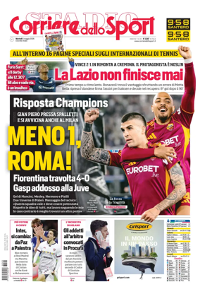 Cover of Corriere dello Sport (Lazio)