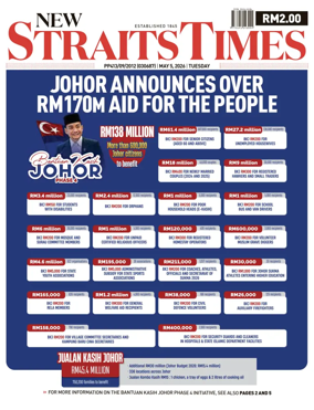 Cover of New Straits Times
