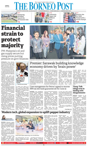 Cover of The Borneo Post (Sarawak)