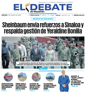 Cover of El Debate de Mazatlan