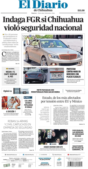 Cover of El Diario de Chihuahua