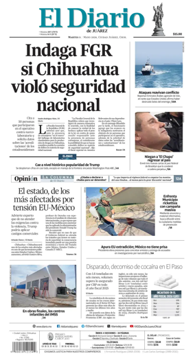 Cover of El Diario de Juarez