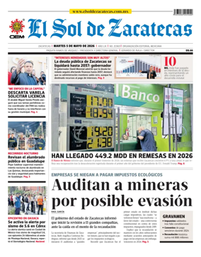 Cover of El Sol de Zacatecas