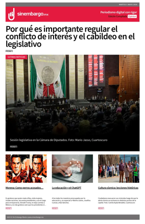 Cover of Sin Embargo Opinion