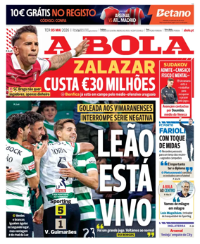 Cover of A BOLA (Portuguese)