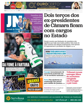 Cover of Jornal de Noticias
