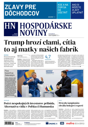 Cover of Hospodarske noviny