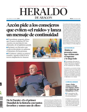 Cover of Heraldo de Aragon
