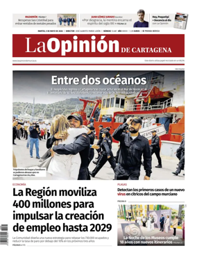 Cover of La Opinion de Murcia (Cartagena)