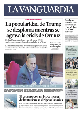 Cover of La Vanguardia