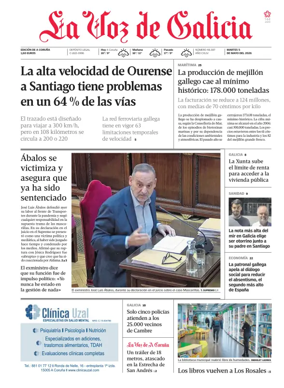Cover of La Voz de Galicia (A Coruna)