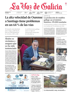 Cover of La Voz de Galicia (Lugo)