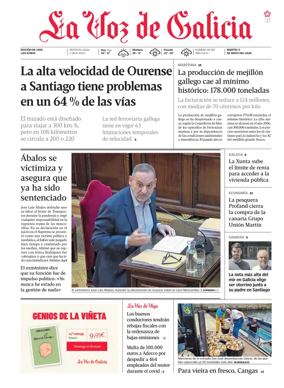 Cover of La Voz de Galicia (Vigo)