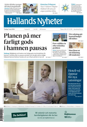 Cover of Hallands Nyheter