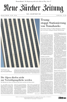 Cover of Neue Zurcher Zeitung