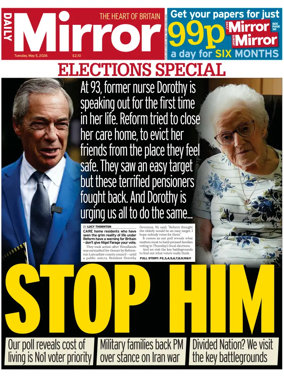 Cover of Daily Mirror