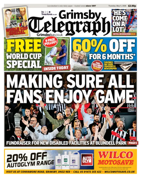 Cover of Grimsby Telegraph