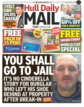 Cover of Hull Daily Mail
