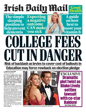 Cover of Irish Daily Mail