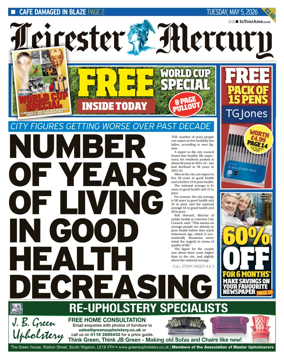 Cover of Leicester Mercury