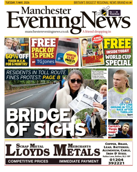 Cover of Manchester Evening News