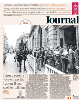 Cover of The Guardian e-paper Journal