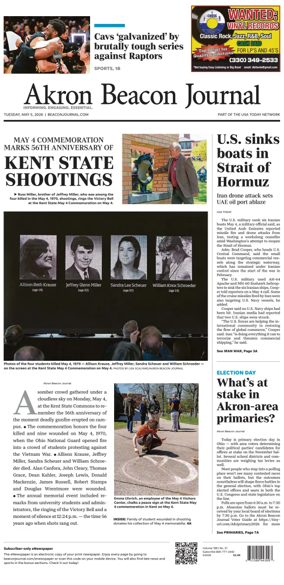 Cover of Akron Beacon Journal