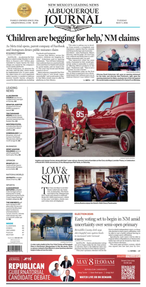Cover of Albuquerque Journal