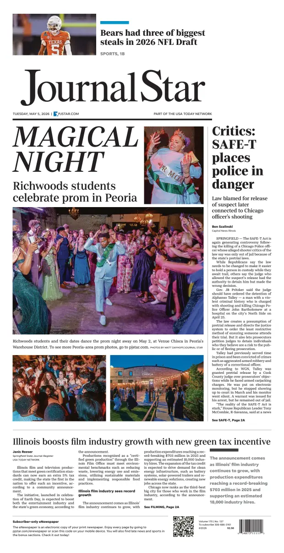 Cover of Journal Star (Peoria)