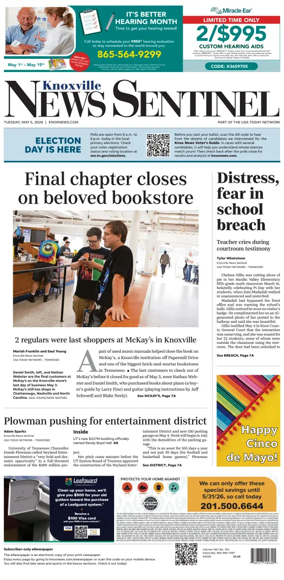 Cover of Knoxville News Sentinel