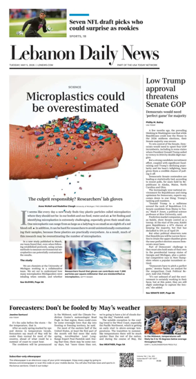 Cover of Lebanon Daily News